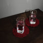 Rhea Coaster set Burgundy