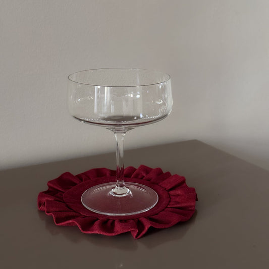Rhea Coaster set Burgundy